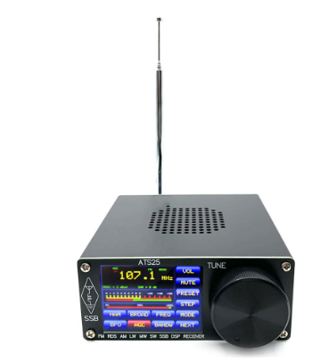 All-Band Radio Receiver Aluminium Alloy Cover DSP Receiver FM LW MW SW SSB with 2.4 Inch Touching Screen Search HAM Band Quick