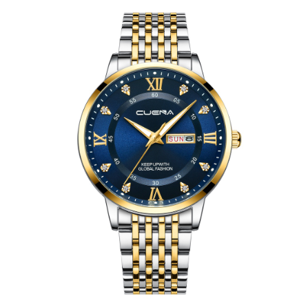 CUENA Men's Watches Fashion Casual sports Business Decorative Dial Quartz Water Resistant 6008 01