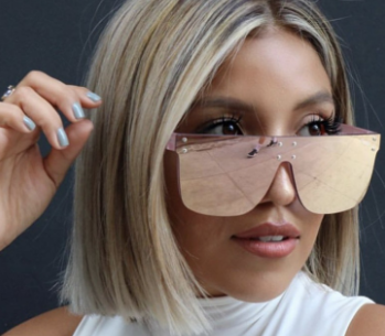 Brand Designer One-piece Sunglasses Men Women Rivet Rimless Sun Glasses for Driving Goggles Mirror Lens Gafas UV400