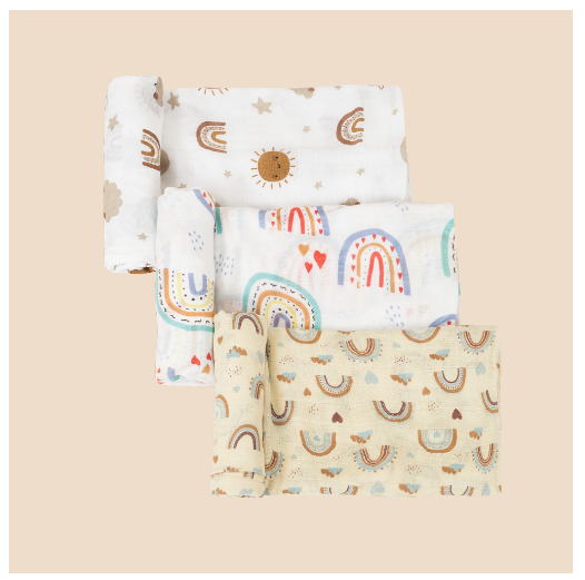 HappyFlute 120x110CM 3PCS Muslin Blanket Bamboo Cotton Baby Swaddle Soft Newborn Blanket Bath Towel Infant Wrap SET8