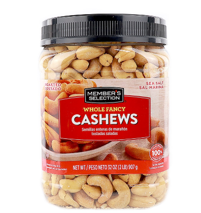 Member's Selection Whole Fancy Cashews 907g