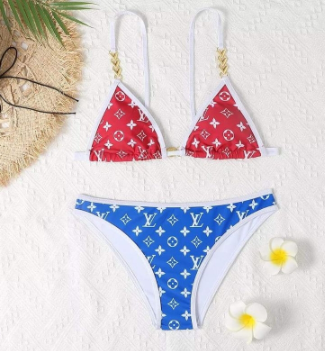 Medium Triangle Printed Padded Bikini Swimsuit Set