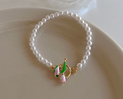 Original Design Freshwater pearls Tulip bracelet Jewelry Accessories For Women Fashion