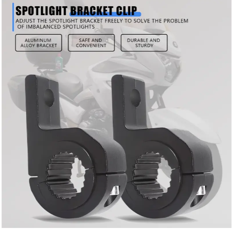Motorcycle Mounting Bracket Horizontal Bull Bar Driving Fog Lights Work Auxiliary Lights Universal Clamp For Car Truck ATV Motorcycle Accessories