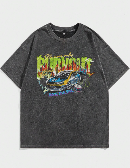 Manfinity ZONE917 Black Knitted Men's Plus Size Snowflake Stir-Fry T-Shirt