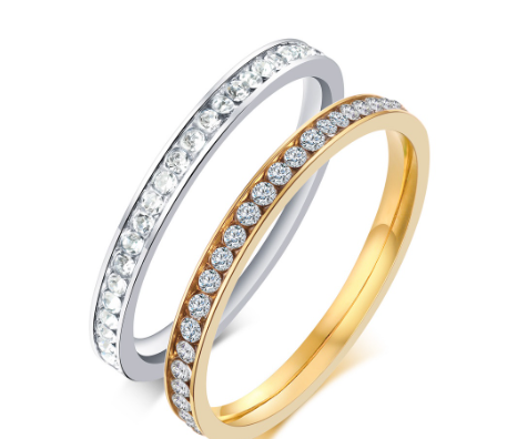 Vnox Wedding Band Engagement Ring Cubic Zirconia