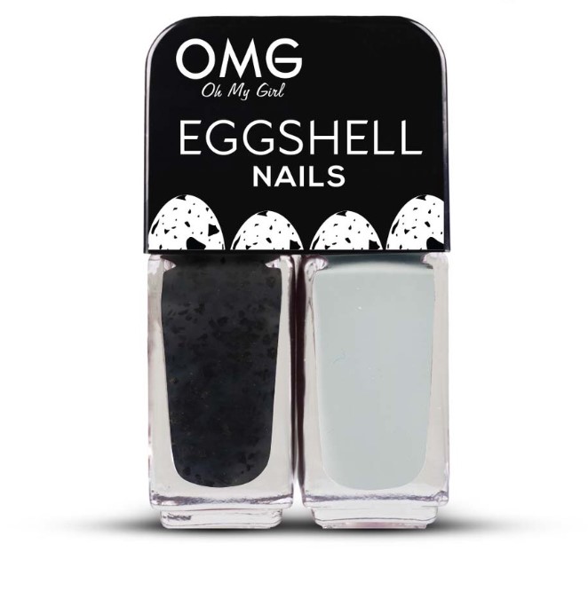 OMG Eggshell Nail Polish Ostrich 5ml x 2