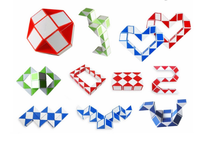 Snake Shape 3D Magic Cubes Twist Puzzle Game Brain Teaser Toy Gift