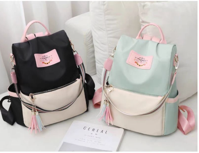 YQY #2212 Korean Nylon Waterproof  Backpack Female Casual Wild Multi-Function