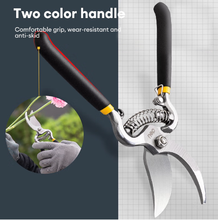 Deli 8" Professional Garden Shears High Carbon Steel Scissors Garden Plant Scissors DL2778