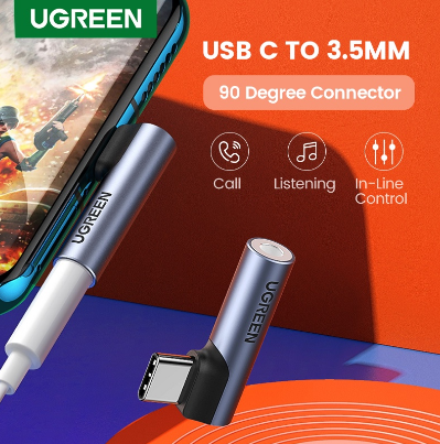 UGREEN USB C TO 3.5mm Jack Audio Headphone Adapter For Mobile Phones Type C Converters