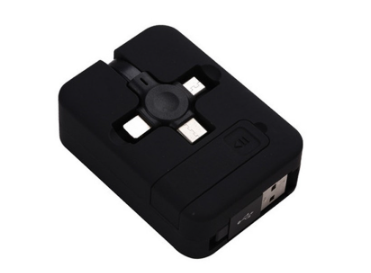 KAXOE 4in1 Retractable USB Type C Micro USB Charge Cable IP Phone Cable with Phone Stand 3in1 Charger Data Cable