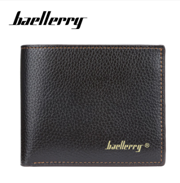 Baellerry Men's Wallets Leather Solid Luxury Wallet Men Pu Leather Slim Bifold Short