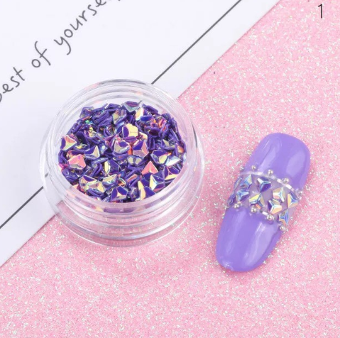 12jars Mixed Stars Moon Hexagon Sequins Nail Paillette Decorations Chunky Nail Art Glitter Flakes