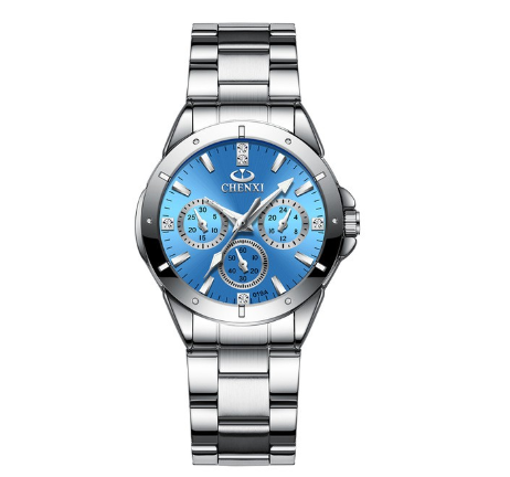 CHENXI Fashion Women's Watches CX-019A Silver Full Steel Analog Waterproof Quartz Wristwatches F5