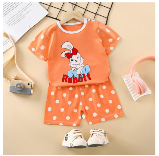 0-4Y For Baby Girls & Kids Shorts Set Terno Short and Sando For Baby Girls SD10