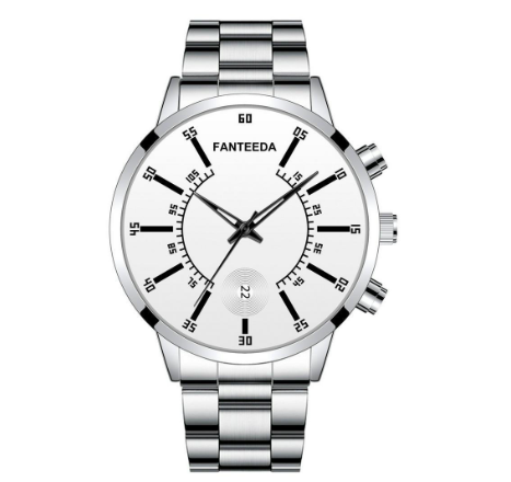 2020 new color scale calendar quartz watch alloy steel band men's watch fashion fashion business large plate Watch M3