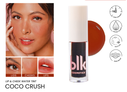 blk cosmetics fresh lip and cheek water tint coco crush