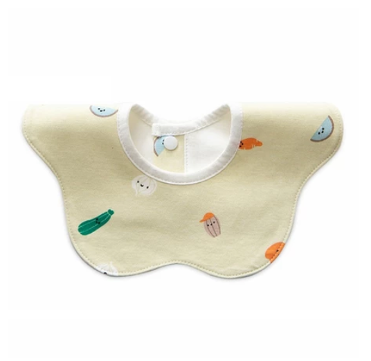 Some Baby Bib Round Petal Printed Cotton Saliva Towel 360 Degree Rotation Burp Cloth ST11