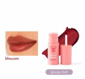 Happy Skin Kiss & Bloom Glossy Tint in Blossom