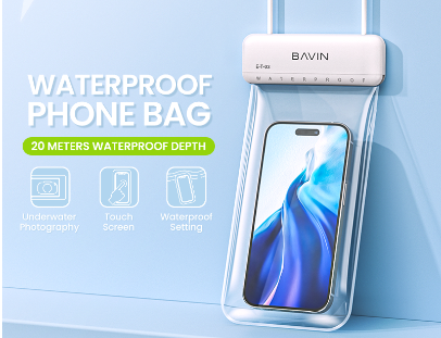 Bavin ET03 Waterproof Phone Bag Touch-Screen Underwater Phone Pouch for Swimming Diving Water Play