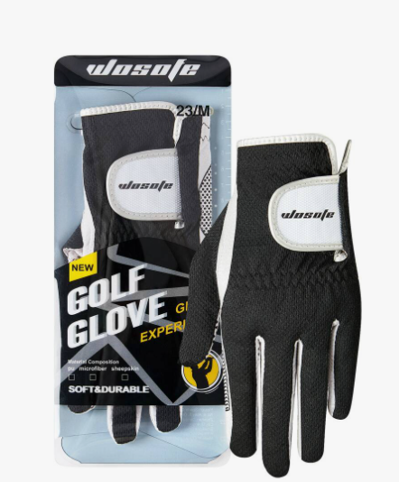 1pc Men's Left Hand Black Mesh Cloth Golf Glove, Anti-skid and Breathable in Summer