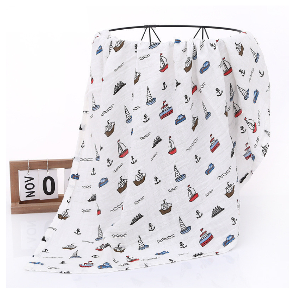 Summer Baby Blanket Muslin Gauze Breathable Sleep Swaddle Wrap Infant Quilt For Baby Bib S25