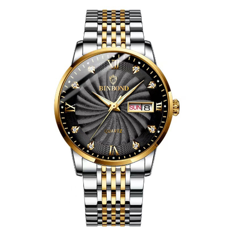 Binbond Original Luxury Watch Fashion Waterproof Business Watch Men Stainless Steel Wrist Watch M02