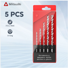 Mitsushi Drill Bits Set Triangle Drill Bit Woodworking Hole Drilling Bit Steel