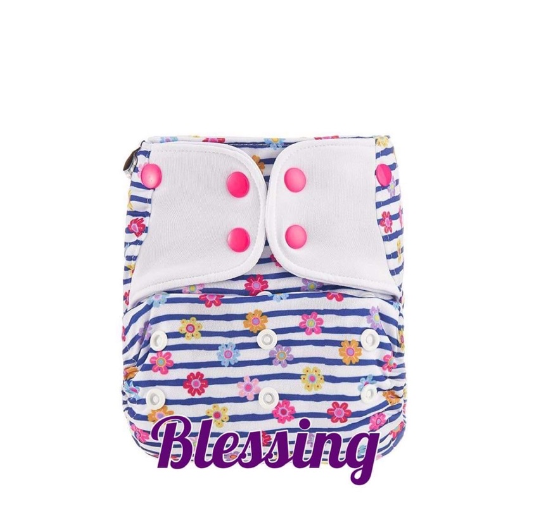 Booldeet Posh Cloth Diaper Newest Prints with 4-Layer Contoured Microfiber Insert S7