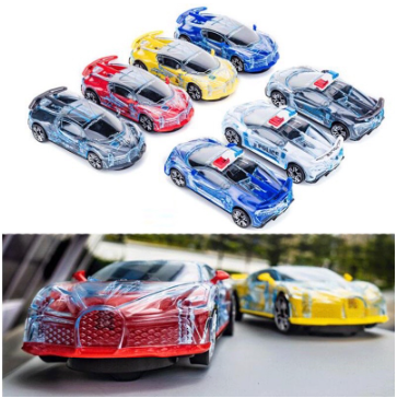360℃ LED Music Light Race Car ToyFlashing Police Cars Boys Musical Electric Sports Car Model Toys