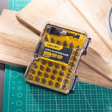 Deli 44Pcs Screw Driver Set With 1PC Electric Drill Magnetic Precision Screw Driver Bit Set DL250045