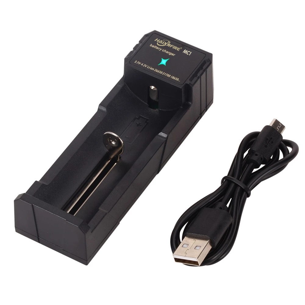 HaixnFire MC1 Battery Charger Smart Charge USB 18650 26650 18350 32650 21700 26700 26500 Li-ion Rechargeable Battery Adapter