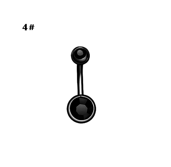 Moon Belly Button Ring Heart Shaped Black Belly Button Ring Button Nail b4