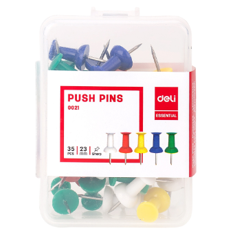 Deli Color Push Pin 35pcs/box E0021 [75250021]