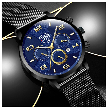 DEYROS Watch Men's Quartz Ultra Thin Mesh Waterproof Business Wristwatches Men Watch Relo Ng Kalalakihan 1