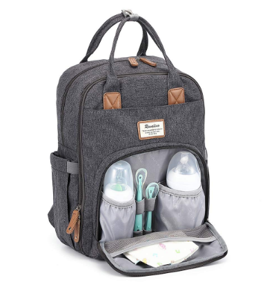 Unisex Fashion Multi-function Outing Changing Bag, Baby Diaper Bag Nappy Backpack with Changing Mat