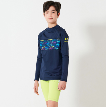 BBB Teen Boy Long Sleeve Split Swimwear Kids Quick Drying Swimsuit Beach Shorts Surfing Diving Suit