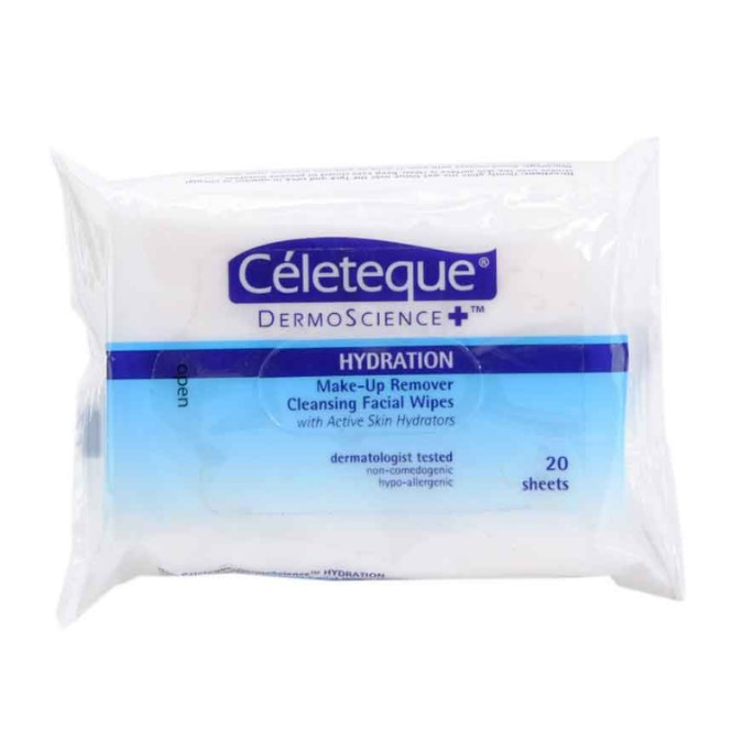 Celeteque Dermo Science Hydration Make Up Remover Wipes 20 Sheets