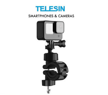 TELESIN Bicycle Handlebar Mount 360-Degree Bike Motorcyle Bracket Rack for Action Cameras DJ-HBM-001
