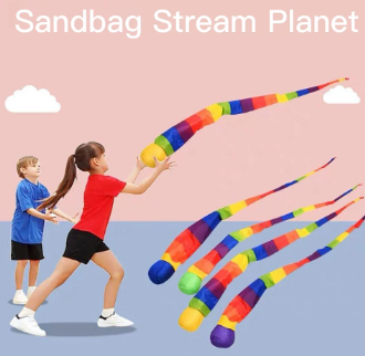 Kindergarten Hand Throwing Ball Sandbag Rainbow Ball Fun Toy Ribbon Soft Ball Child Toys Training Physical Fitness Outdoor Props