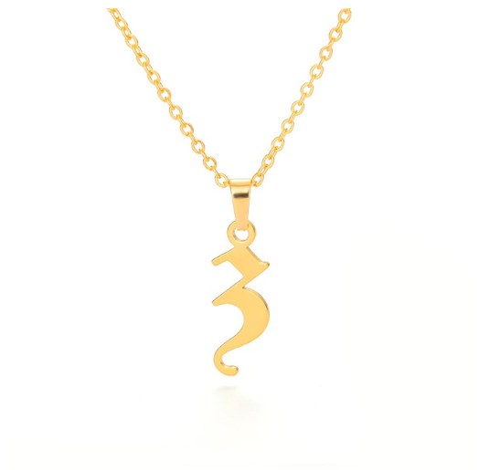 Maxzone Tiny Old English Letters Necklaces For Women Lowercase Initial A-Z Letter Pendant Necklace Men Vintage Font Boho Jewelry Gift Z