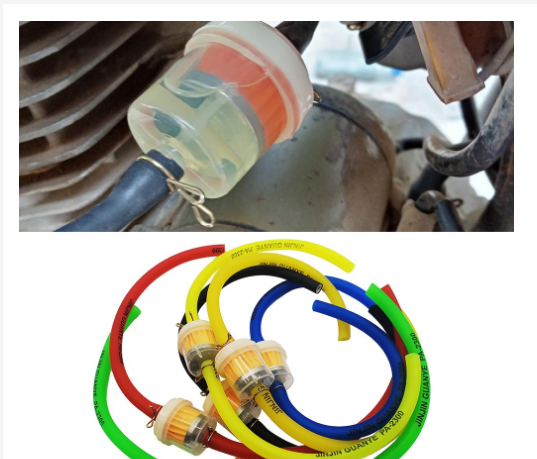 Universal Motorcycle Fuel Filter With Dual Hoses Colorful 6mm Magnet Gas Fuel Filter