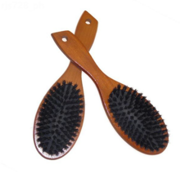 Natural Boar Bristle Hairbrush Massage Comb Anti-static Hair Scalp Paddle Brush Beech Wooden Handle Hair Brush