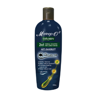 MORINGA O2 2-in-1 Herbal Anti-Dandruff Shampoo and Conditioner with Argan Oil 350ML