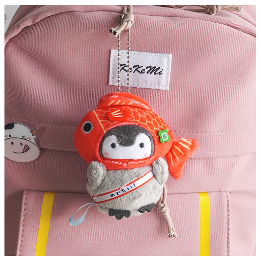 Koi Penguin Plush Doll Small Pendant Bag Pendant Charm Doll Keychain Toy Doll F1