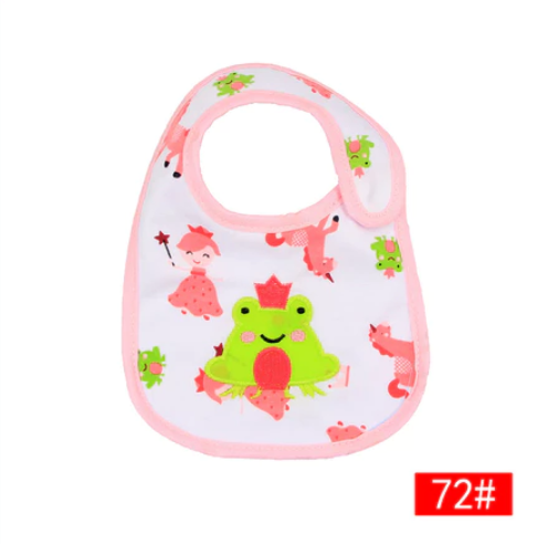 Cotton 3-Layer Cartoon Baby Bib B34