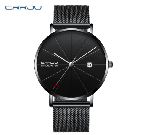 CRRJU Original Brand Men's Watch Ultra-thin Simple Casual Quartz Stainless Steel Waterproof 2216X M10