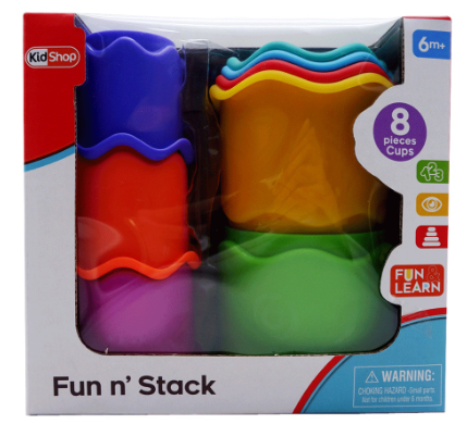 KidShop Fun 'n Stack Cup 8 pcs Stacking Cup