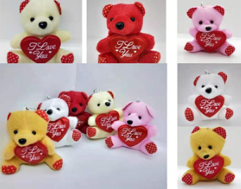 Valentines Day Girlfriend Gift Small Bear with l love you Heart 4 Inches